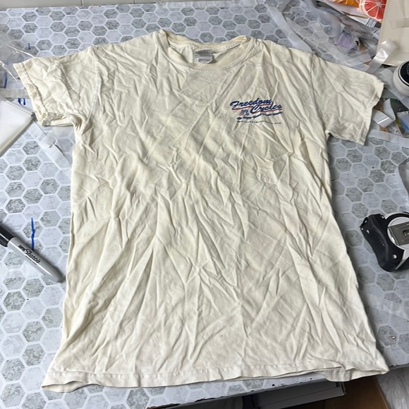 Gildan Small Freedom Cycles Motorcycle Short Sleeve Graphic T - Picture 1 of 6
